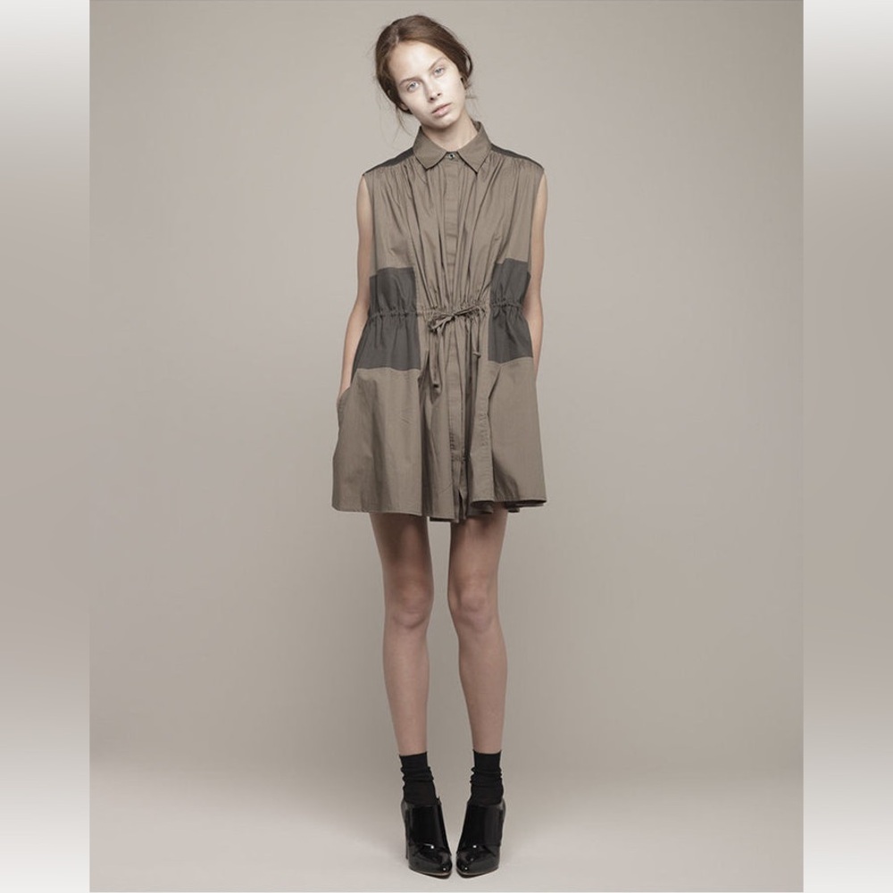 Drawstring Shirt Dress, Large Excellent Condition.